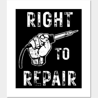 Right To Repair Fist and Soldering Iron Posters and Art